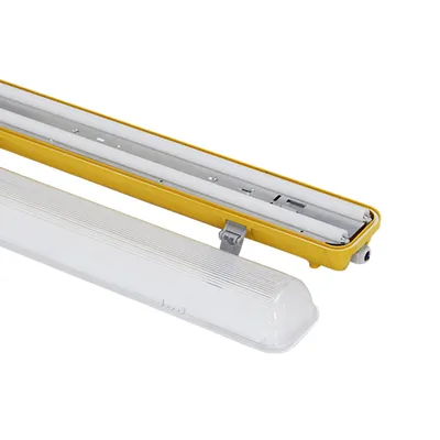 Surface Mounted Yellow Base IP65 Ik08 Tri-Proof Lighting Fixture